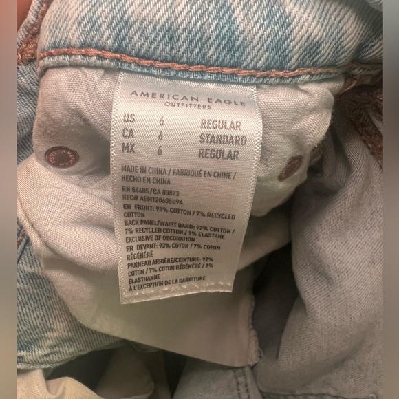 American Eagle Highest Rise Baggy Straight Jeans Women’s Size 6 - Picture 6 of 6